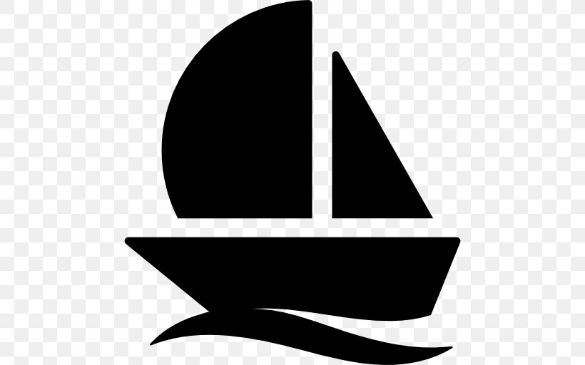 Sailboat Sailing, PNG, 512x512px, Sailboat, Black, Black And White, Boat, Monochrome Download Free
