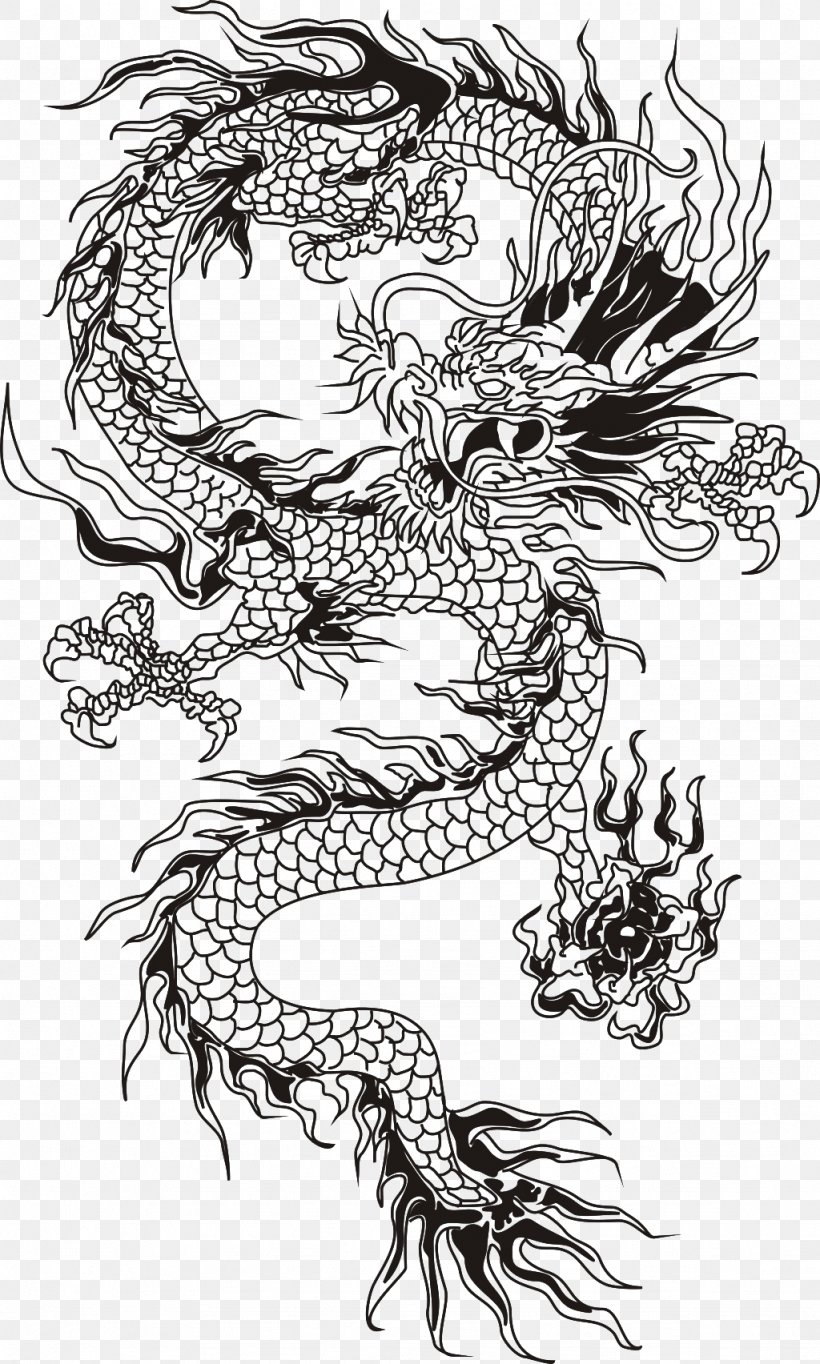 T-shirt Chinese Dragon, PNG, 1024x1704px, Tshirt, Art, Artwork, Black ...