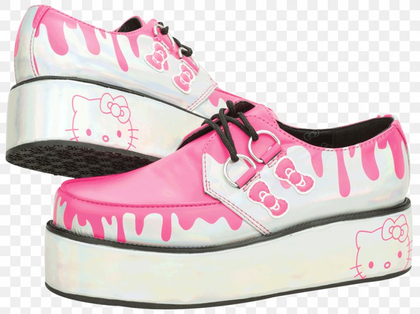 Hello Kitty Sneakers Skate Shoe Brothel Creeper T.U.K., PNG, 1096x820px, Hello Kitty, Athletic Shoe, Brand, Brothel Creeper, Canvas Download Free