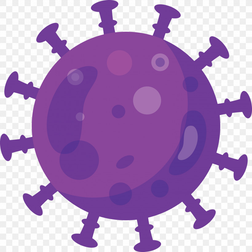 Coronavirus Corona COVID, PNG, 3000x3000px, Coronavirus, Corona, Covid, Magenta, Purple Download Free