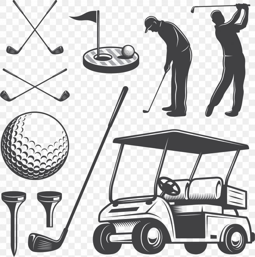 Golf Cart Golf Club Caddie Clip Art, PNG, 2062x2076px, Golf, Automotive Design, Black And White, Caddie, Cart Download Free