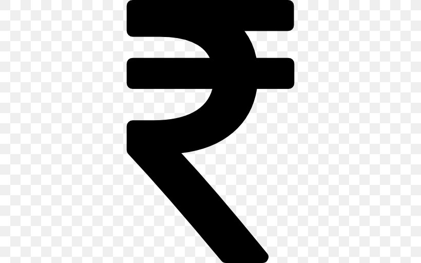 Indian Rupee Sign Currency Symbol, PNG, 512x512px, Indian Rupee, Black, Black And White, Coins Of The Indian Rupee, Currency Download Free