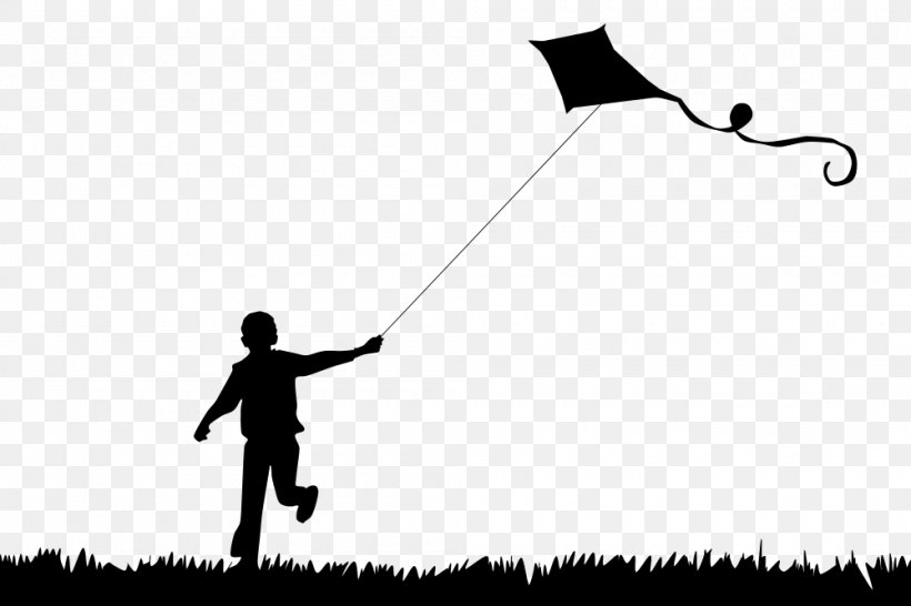 Kitesurfing Silhouette Child Clip Art, PNG, 1000x667px, Kite, Black, Black And White, Child, Deviantart Download Free