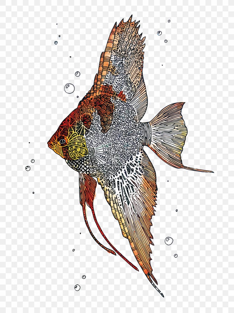 Angelfish Paper Tropical Fish Watercolor Painting, PNG, 1118x1500px, Angelfish, Aquarium, Art, Beak, Bird Download Free