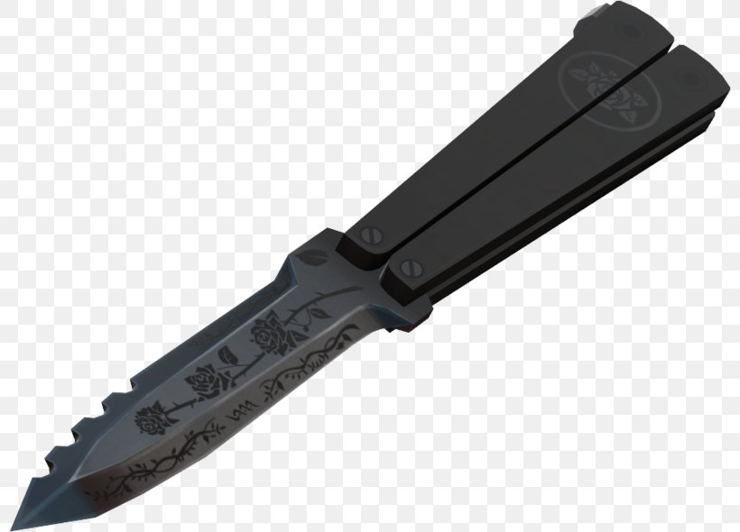 Butterfly Knife Gerber Gear Weapon Team Fortress 2, PNG, 800x590px, Knife, Blade, Butterfly Knife, Chris Reeve Knives, Cold Weapon Download Free