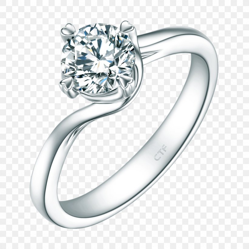 Engagement Ring Chow Tai Fook Jewellery Diamond, PNG, 1000x1000px, Ring, Body Jewellery, Body Jewelry, Chow Tai Fook, Diamond Download Free