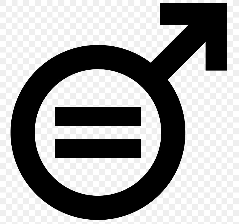 Gender Equality Gender Symbol Social Equality, PNG, 768x768px, Gender Equality, Area, Black And White, Brand, Female Download Free