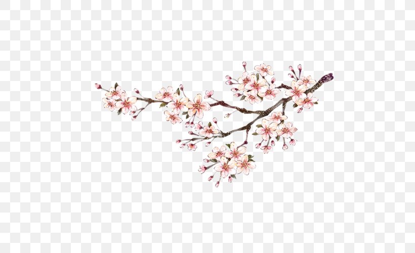 Ink Brush Computer File, PNG, 500x500px, Ink Brush, Blossom, Branch, Cherry Blossom, File Size Download Free
