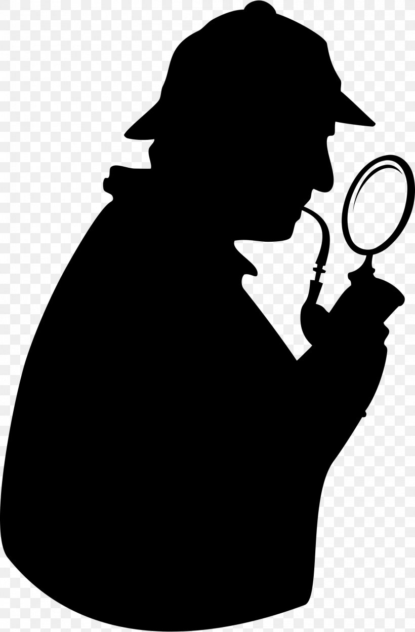 Sherlock Holmes Doctor Watson Silhouette Clip Art, PNG, 1578x2400px, Sherlock Holmes, Black And White, Cartoon, Detective, Doctor Watson Download Free