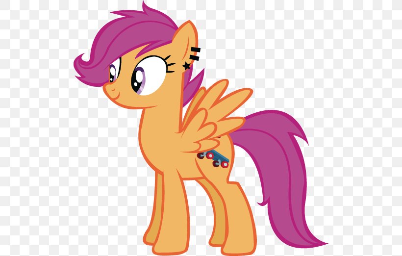 Scootaloo Pony Rainbow Dash Twilight Sparkle Pinkie Pie, PNG, 520x522px, Watercolor, Cartoon, Flower, Frame, Heart Download Free