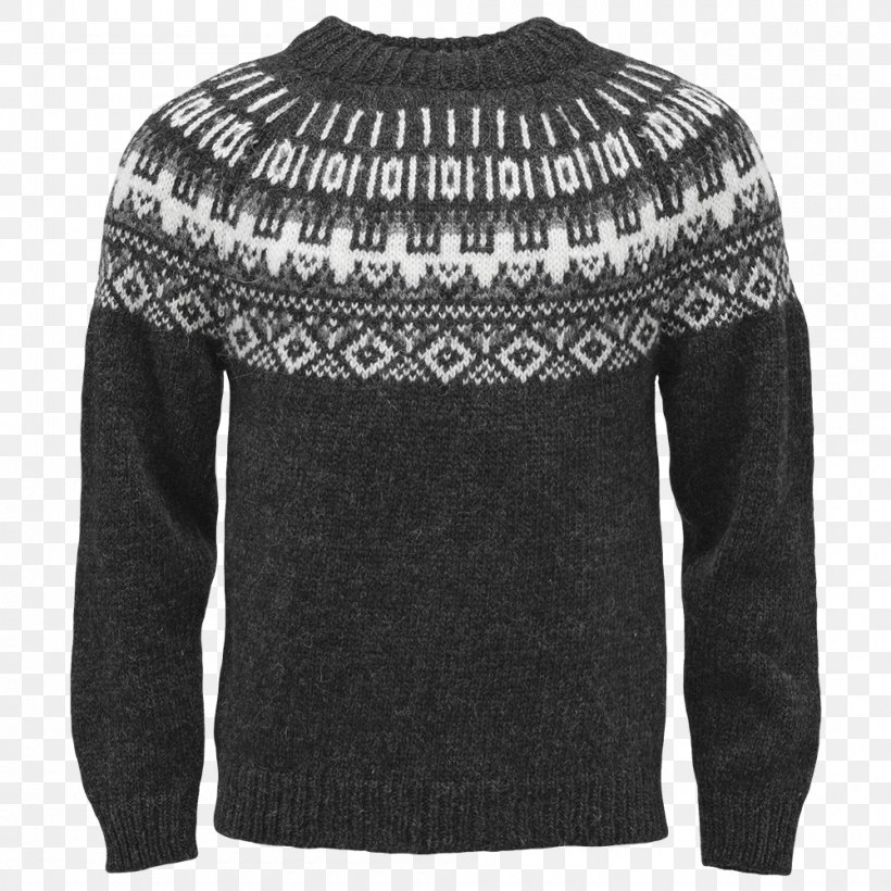Sweater Iceland Wool Lopapeysa Jacket, PNG, 1000x1000px, Sweater, Black, Cotton, Iceland, Icelandic Language Download Free