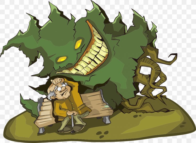 Cartoon Monster Illustration, PNG, 975x713px, Cartoon, Art, Comics, Fictional Character, Grass Download Free