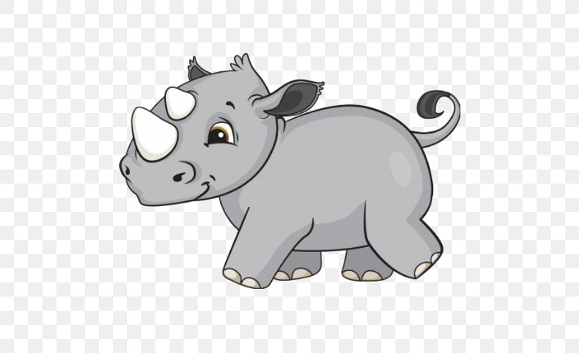 Rhinoceros Clip Art Illustration African Rhino Rhino Safari, PNG, 500x500px, Rhinoceros, African Rhino, Animaatio, Animal Figure, Animated Cartoon Download Free