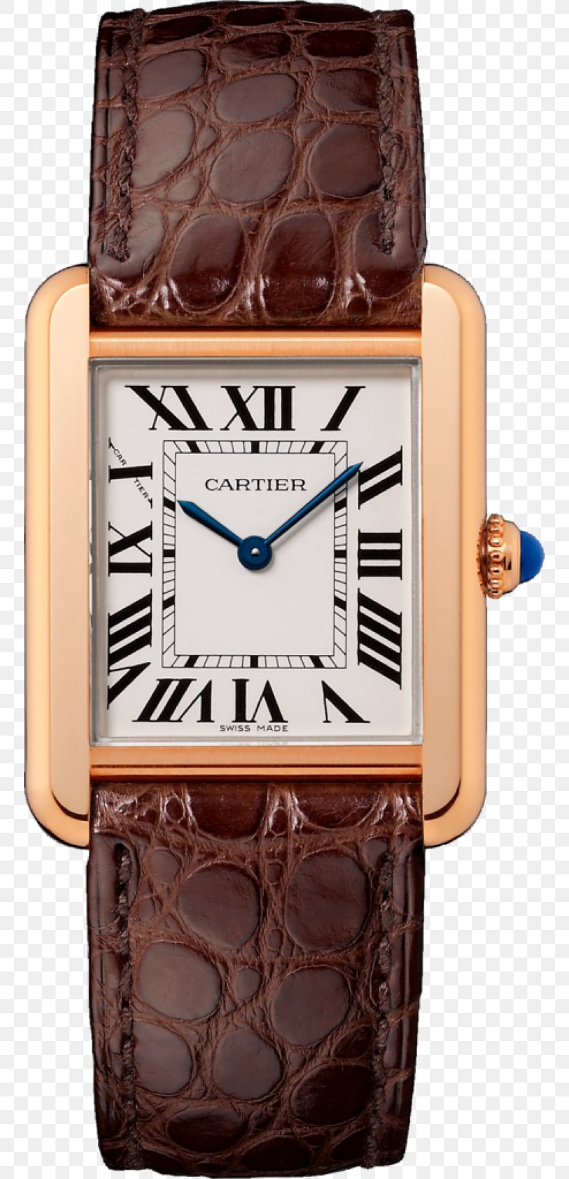 Cartier Tank Solo Automatic Watch, PNG, 750x1699px, Cartier Tank Solo, Automatic Watch, Brand, Brown, Bucherer Group Download Free