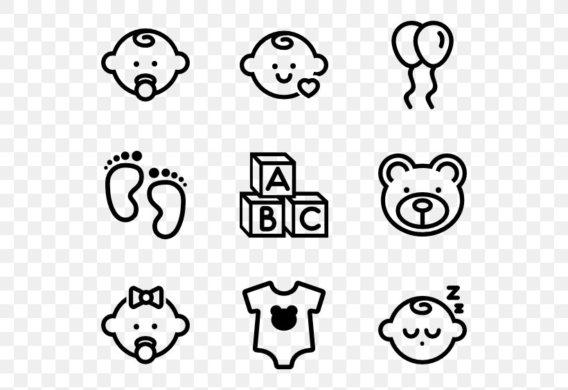 Infant Child Clip Art, PNG, 600x564px, Infant, Area, Black And White, Cartoon, Child Download Free