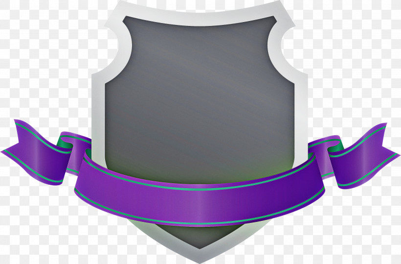 Emblem Ribbon, PNG, 3000x1972px, Emblem Ribbon, Logo, Purple, Shield, Violet Download Free