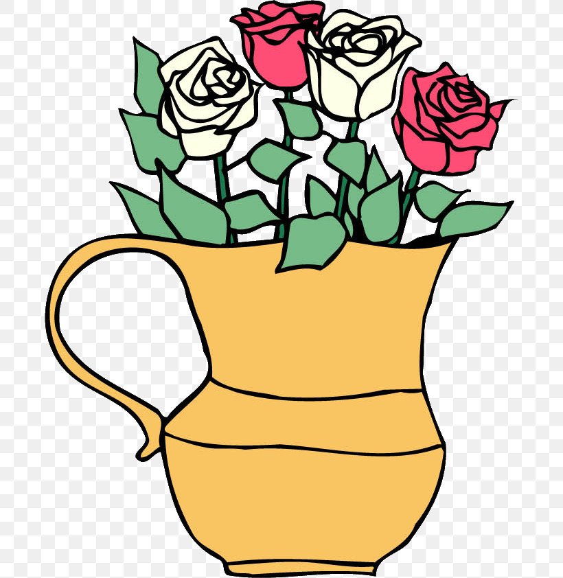 Floral Flowers, PNG, 689x842px, Floral, Cartoon, Cut Flowers, Drinkware, Flower Download Free