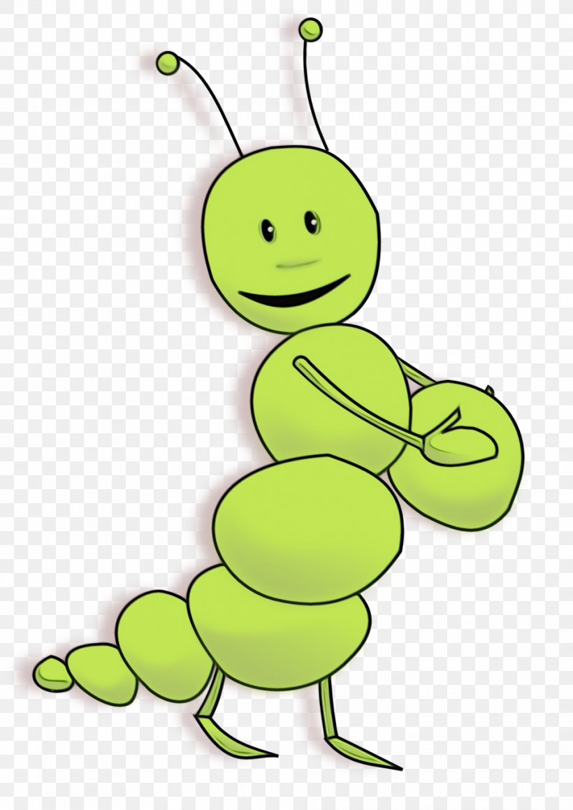 Green Cartoon Insect Clip Art Smile, PNG, 958x1355px, Watercolor, Cartoon, Green, Happy, Insect Download Free
