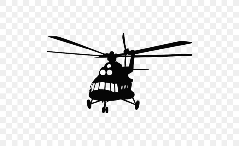 Helicopter Rotor Car Mil Mi-8 Sticker, PNG, 500x500px, Helicopter Rotor, Aircraft, Artikel, Avtovaz, Black And White Download Free