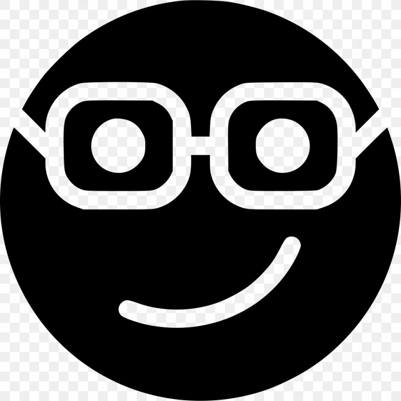 Nerdy Icon, PNG, 980x980px, Emoticon, Area, Black And White, Emoji, Face Download Free