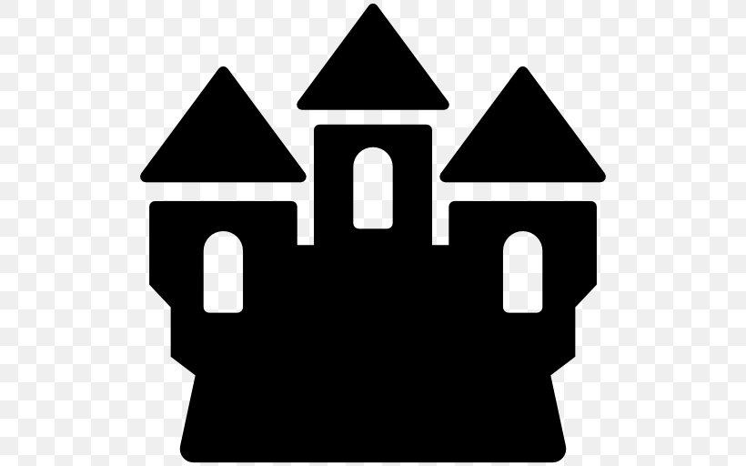 Castle Building Clip Art, PNG, 512x512px, Castle, Area, Black And White, Building, Fortification Download Free