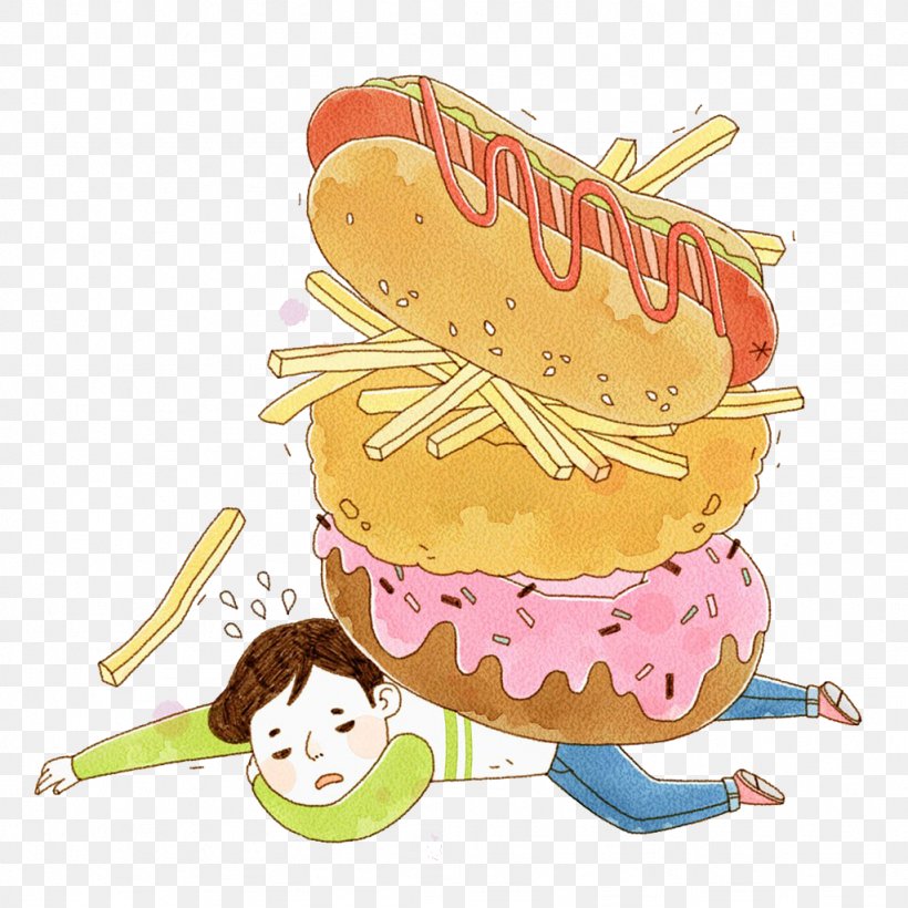 Hot Dog Junk Food Fast Food French Fries Clip Art, PNG, 1024x1024px, Hot Dog, Cartoon, Cuisine, Fast Food, Food Download Free