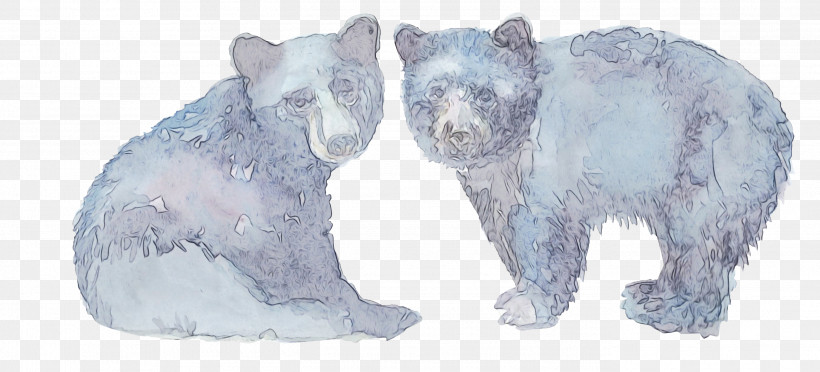 Animal Figure Bear Figurine Drawing Sketch, PNG, 2746x1249px, Watercolor, Animal Figure, Bear, Drawing, Figurine Download Free