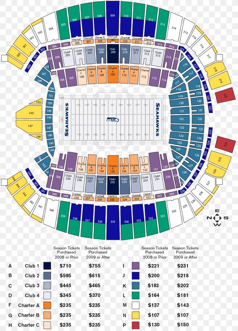 CenturyLink Field Seattle Seahawks CenturyLink Center NFL Moda Center, PNG, 1226x1700px, 2018 Seattle Seahawks Season, Centurylink Field, Aircraft Seat Map, Area, Chicago Bears Download Free