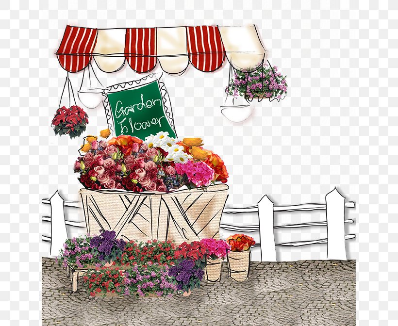 Flower Floristry Wall Photography, PNG, 647x672px, Flower, Advertising, Basket, Blomsterbutikk, Cut Flowers Download Free