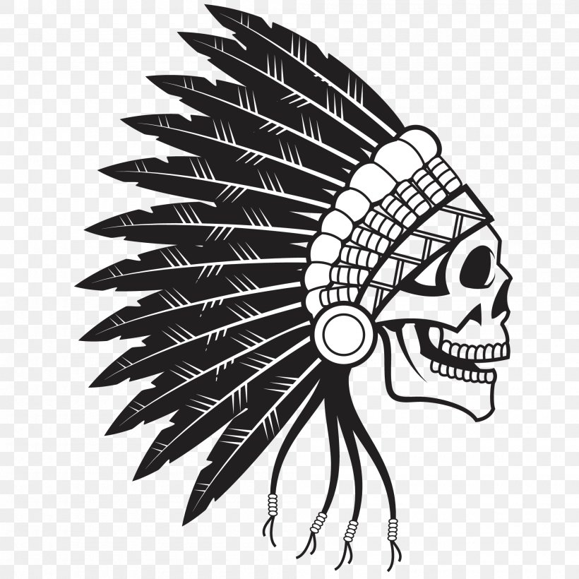 Skull Native Americans In The United States Indigenous Peoples Of The Americas Clip Art, PNG, 2000x2000px, Skull, Art, Black And White, Bone, Drawing Download Free
