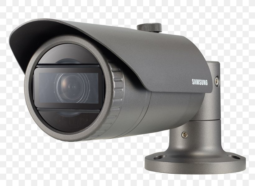 Wisenet QNO IR Bullet Camera Samsung Hanwha Aerospace IP Camera Hanwha Group, PNG, 800x600px, Samsung, Camera, Camera Accessory, Camera Lens, Cameras Optics Download Free