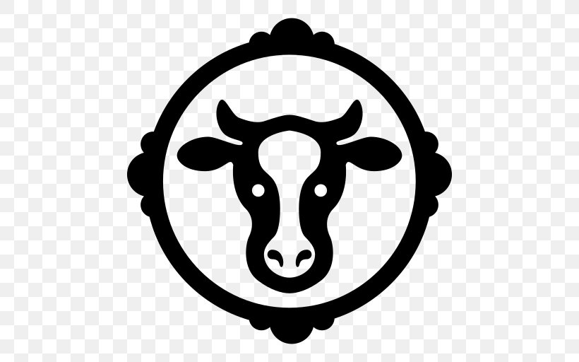 Black Head Bovine Logo Snout, PNG, 512x512px, Black, Blackandwhite, Bovine, Head, Label Download Free