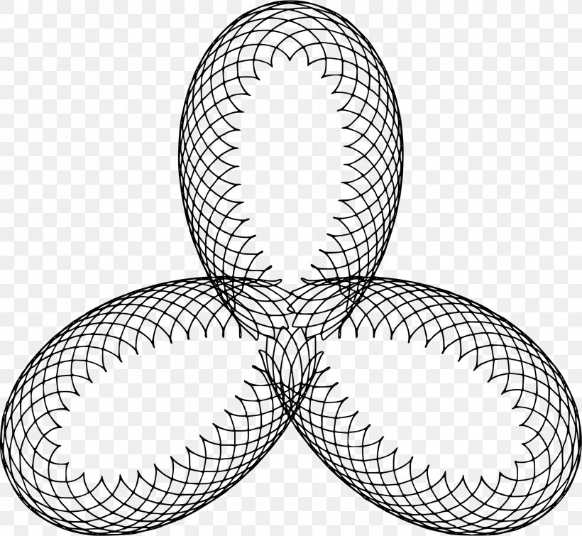 Roulette Circle Spirograph Curve Spiral, PNG, 2400x2211px, Roulette, Area, Auto Part, Black And White, Curve Download Free