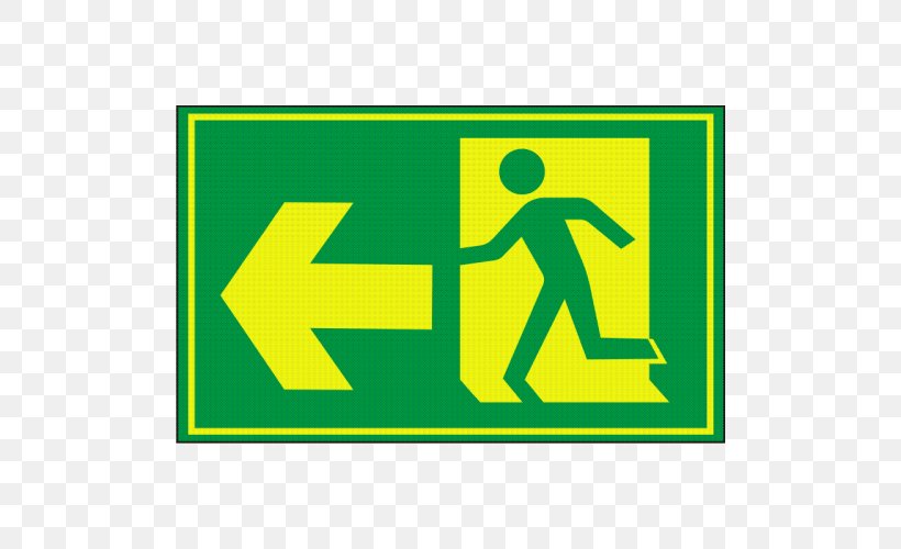 Exit Sign Emergency Exit Arrow Adhesive Business, PNG, 500x500px, Exit Sign, Adhesive, Area, Brand, Building Download Free