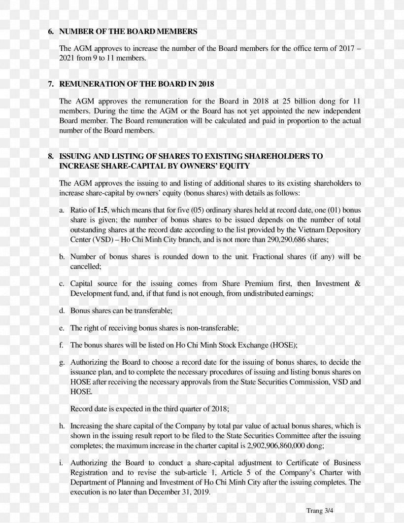 Annual General Meeting Of Shareholders 2018 Investor Relations Company Document Vinamilk, PNG, 1700x2200px, Investor Relations, Annual General Meeting, Area, Company, Document Download Free