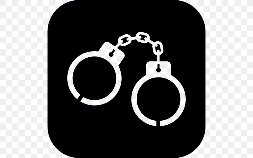 Handcuffs Police Officer Clip Art, PNG, 512x512px, Handcuffs, Arrest, Black And White, Copyright, Crime Download Free