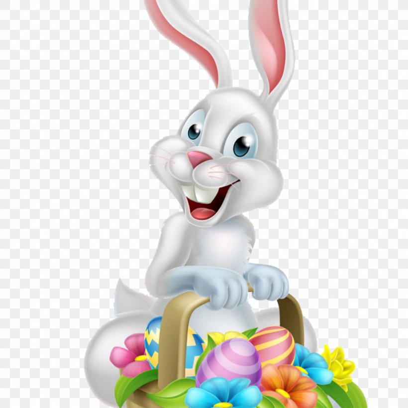 Easter Bunny Easter Basket Easter Egg Rabbit, PNG, 1024x1024px, Easter Bunny, Animal Figure, Basket, Cartoon, Easter Download Free