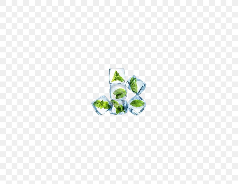 Ice Cube Mint Leaf, PNG, 619x632px, Ice Cube, Cube, Drawing, Floral Design, Green Download Free