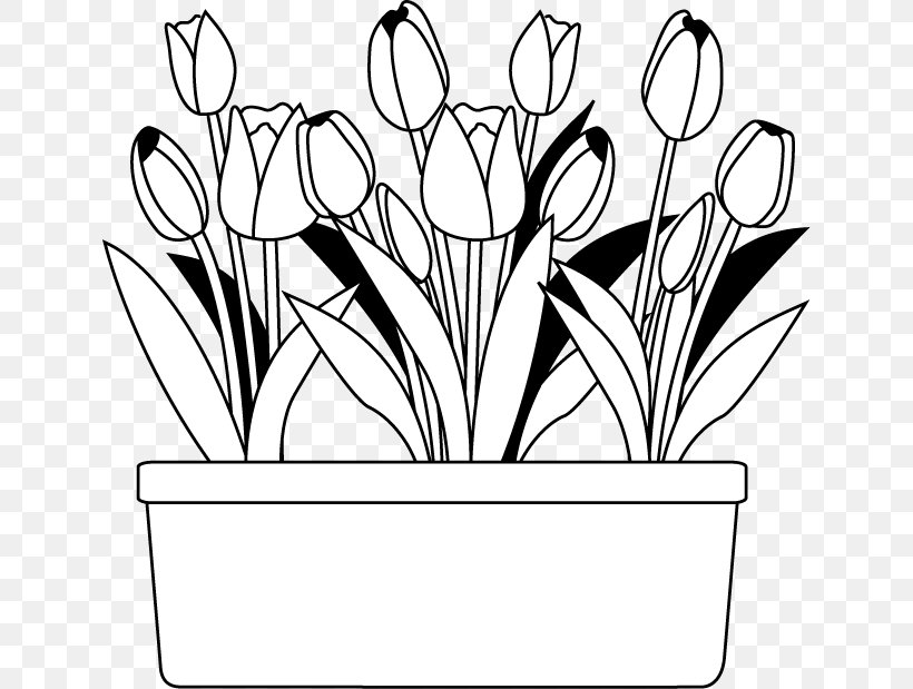 Black And White Flower Monochrome Painting, PNG, 636x619px, Black And White, Black, Color, Finger, Flora Download Free