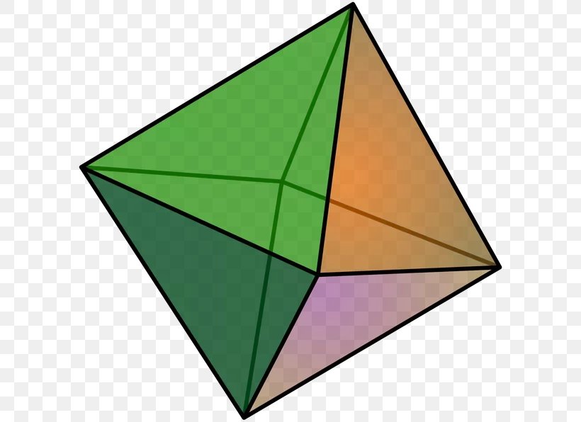 Octahedron Regular Polyhedron Platonic Solid Regular Polytope, PNG, 602x596px, Octahedron, Area, Bipyramid, Dodecahedron, Edge Download Free