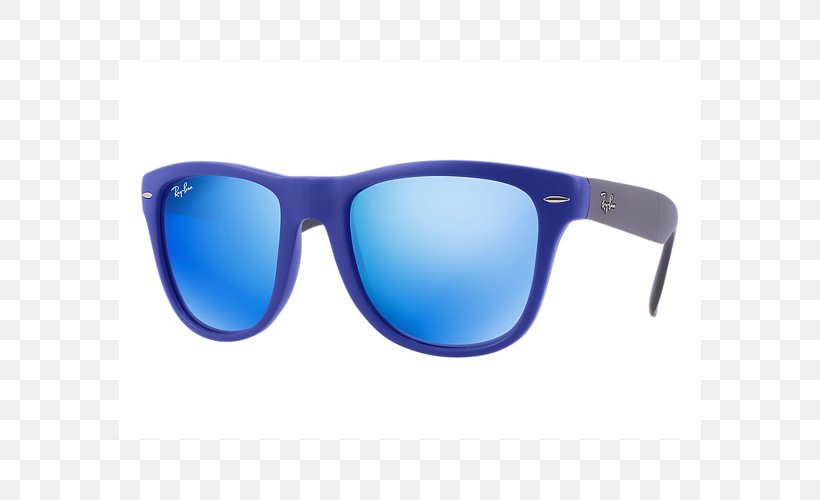 Ray-Ban Wayfarer Folding Flash Lenses Sunglasses, PNG, 582x500px, Rayban, Aqua, Aviator Sunglasses, Azure, Blue Download Free