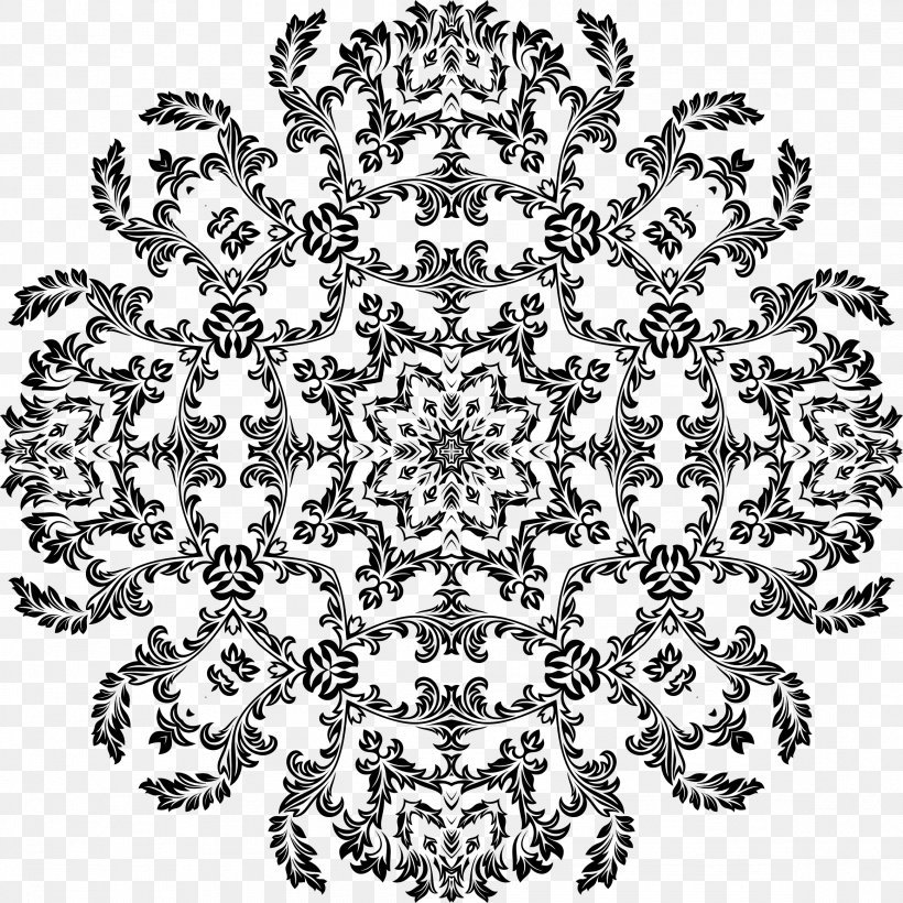Visual Arts Ornament Floral Design Pattern, PNG, 2324x2324px, Visual Arts, Area, Art, Black, Black And White Download Free
