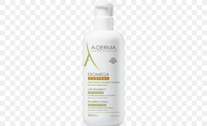 A-Derma Exomega Control Cream Lotion A-DERMA EXOMEGA D.E.F.I Emollient Cream Skin Moisturizer, PNG, 500x500px, Lotion, Atopy, Cream, Dermis, Epidermis Download Free