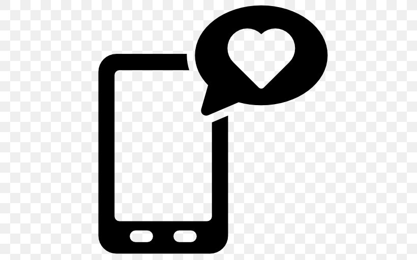 Mobile Phones Love Heart, PNG, 512x512px, Mobile Phones, Area, Black And White, Heart, Love Download Free