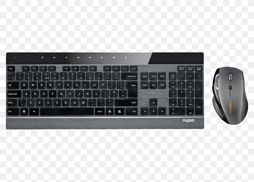 Computer Keyboard Computer Mouse Laptop Wireless Rapoo, PNG, 786x587px, Computer Keyboard, Computer, Computer Component, Computer Mouse, Electronic Device Download Free