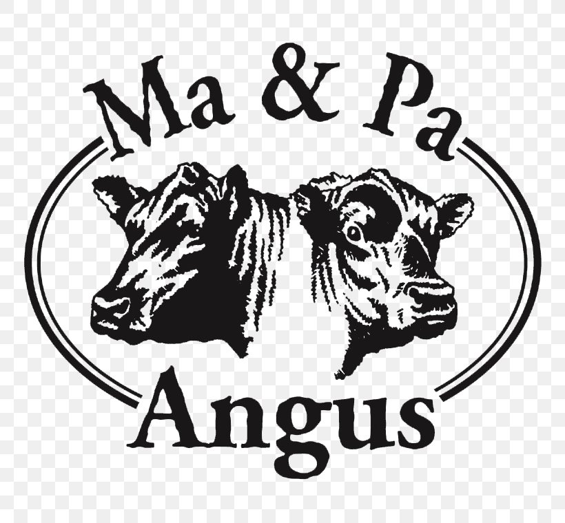 Angus Cattle Logo Welsh Black Cattle White Park Cattle Ox, PNG, 760x760px, Angus Cattle, Aberdeen, Area, Black, Black And White Download Free