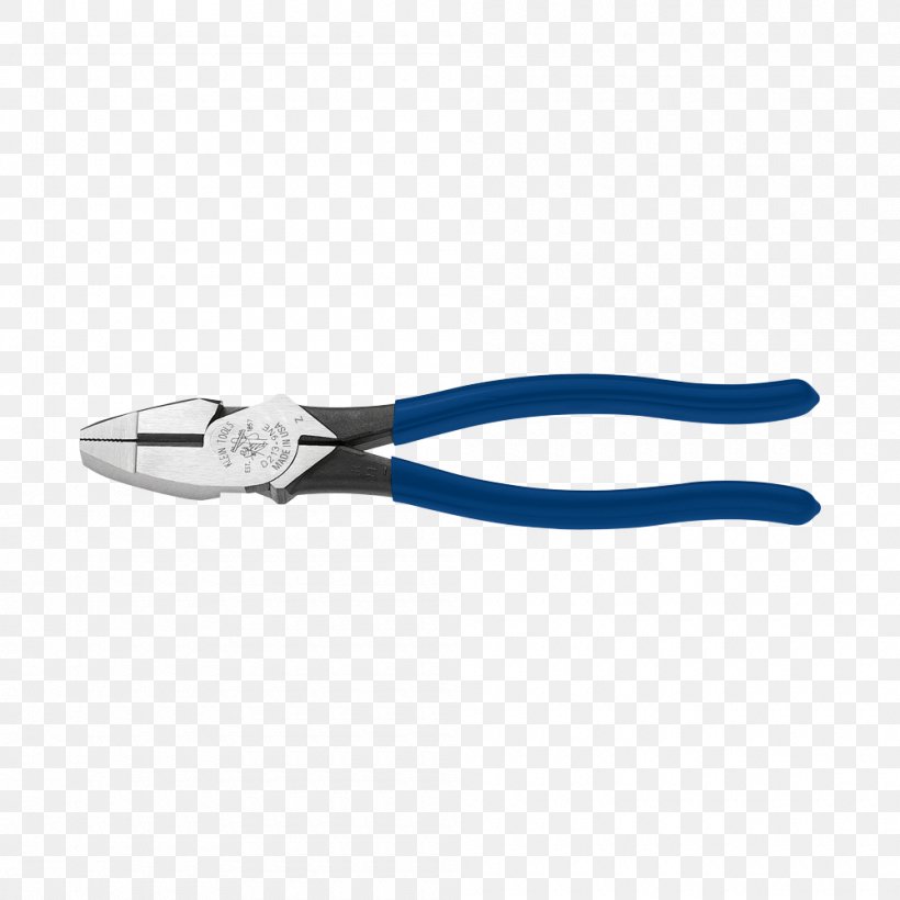 Klein Tools Lineman's Pliers Diagonal Pliers, PNG, 1000x1000px, Klein Tools, Crimp, Cutting, Cutting Tool, Diagonal Pliers Download Free