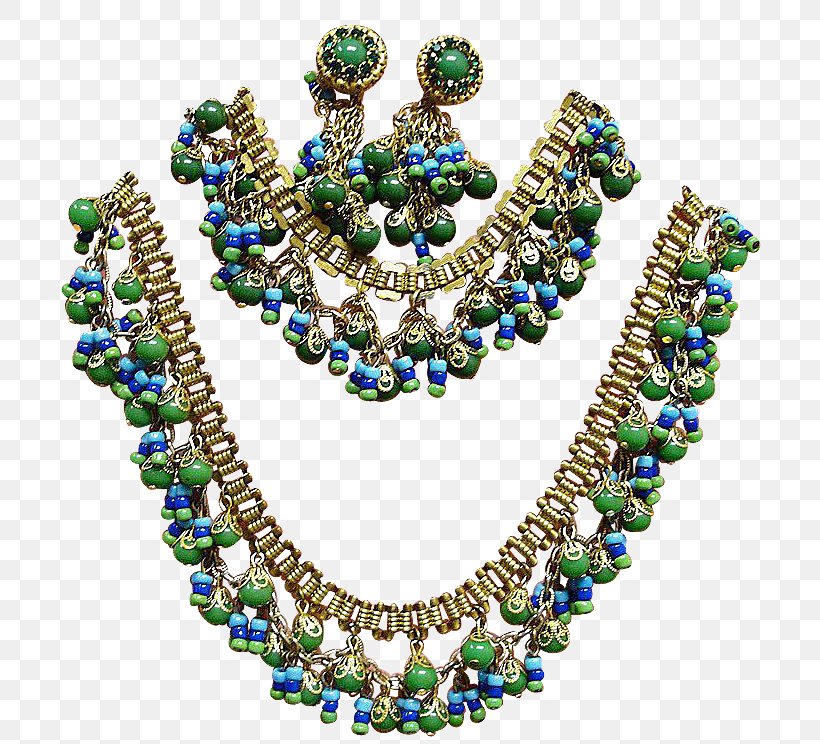 Necklace Turquoise Parure Jewellery Ruby Lane, PNG, 745x744px, Necklace, Antique, Body Jewelry, Costume Jewelry, Emerald Download Free