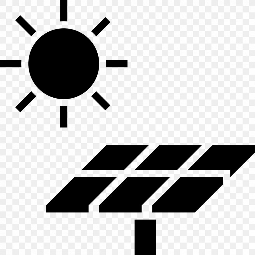 Solar Power Solar Energy Solar Panels Renewable Energy, PNG, 1200x1200px, Solar Power, Active Solar, Area, Black, Black And White Download Free