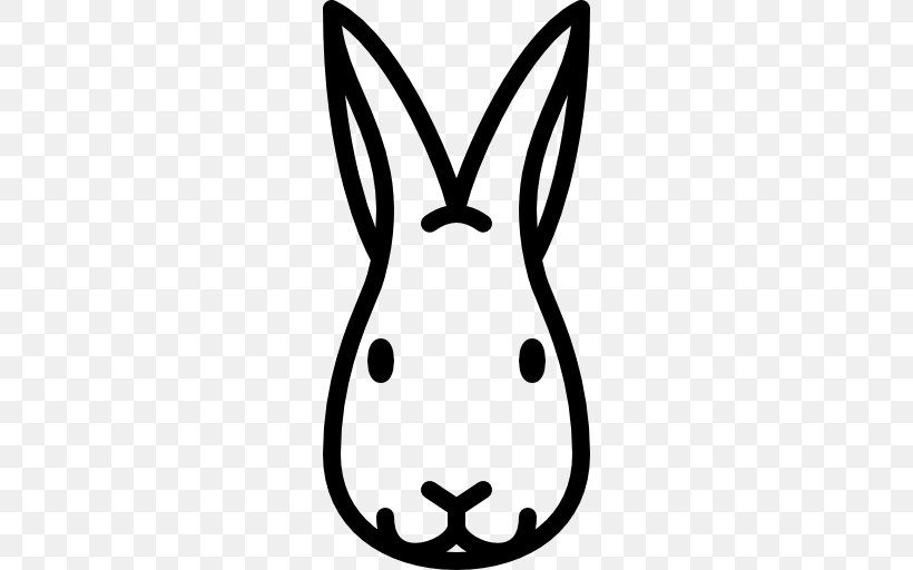 Rabbit, PNG, 512x512px, Rabbit, Black, Black And White, Carnivoran, Dog Like Mammal Download Free